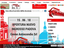 Tablet Screenshot of emme-italia.com